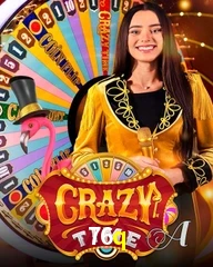 Crazy Time live game no 76q cassino com entretenimento ao vivo para jogadores do Brasil