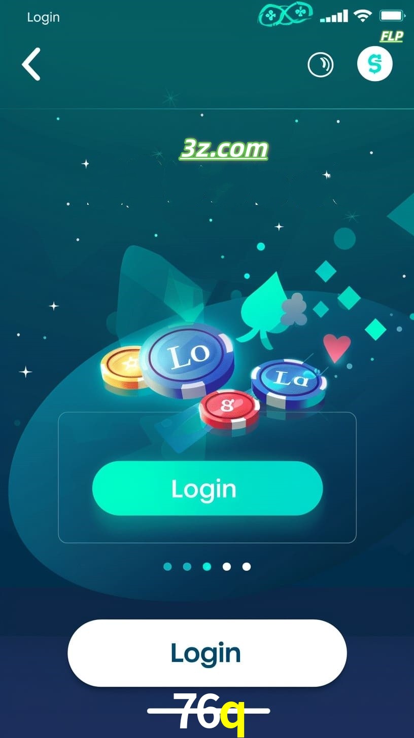 Login no aplicativo de cassino online 76q Brasil com bônus de boas-vindas